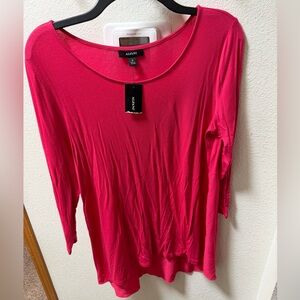 Alfani Women's Bright Pink Long Sleeve Top